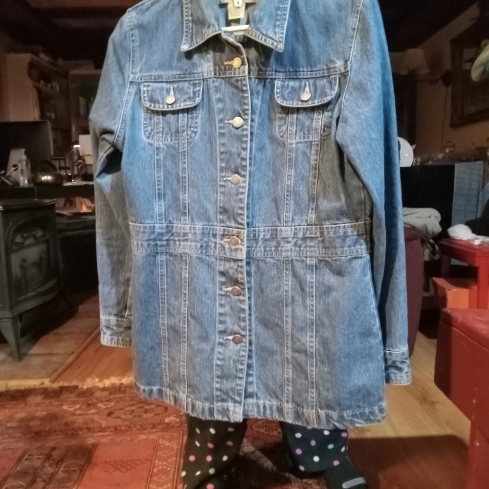 Long jeans jacket